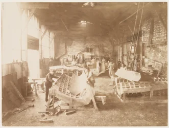 Men Shaping Sheets of Copper for the Construction of the Statue of Liberty, Paris