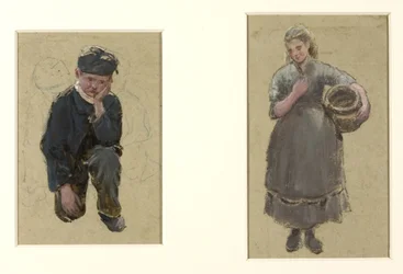 Fisher Girls and Kneeling Boy
