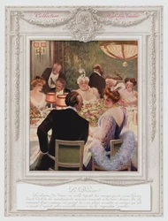 Belle Epoque Paris, Fashionable Lady Having Dinner