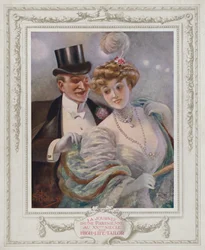 Belle Epoque Paris, Fashionable Lady with Her Admirer