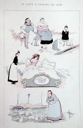 The Rabbit over the Ages, cartoon reproduced in Faut Voir, an album of the artist