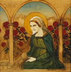 The Virgin Mary in the Rosegarden
