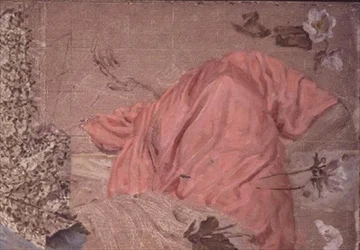 Study of a Draped Figure and Flowers