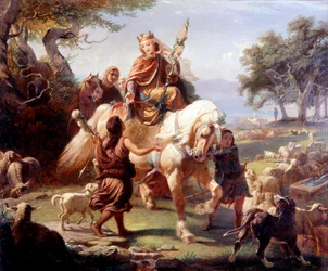Queen Berthe of Holland Spinning the Cattail Near Uverdon