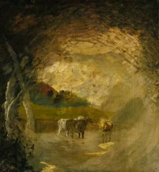 Landscape with Trees and Cattle