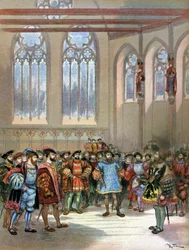 Harbinger of Charles Quint received by Francois I