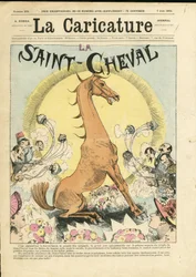 Illustration for the Cover of The Caricature (1880)