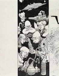 Seven scientists with their invention. In 