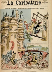 The road to the castle of Pierrefonds in the Oise (60)