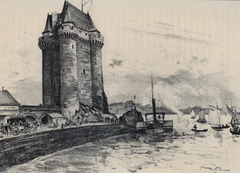 The Tower Solidor Fortifies in Saint-Malo, District of Saint-Servan - Old France - Brittany - Text, Drawings and Lithographs, by Albert Robida (1848-1926)