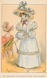 An Elegant Lady at the Champs-Elysees, Restoration