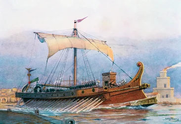 Roman Imperial Era Ship Leaving Arsenal