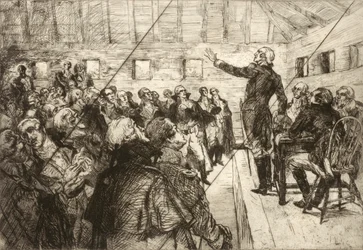 Washington Prevents a Military Dictatorship (cancelled plate from the portfolio "The Bicentennial Pageant of George Washington")