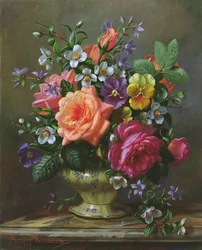 AB1112 Roses and Pansies