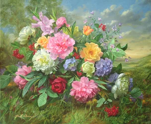 AB18 Peonies and Hydrangea