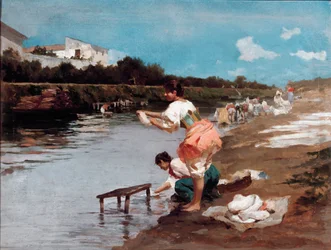 Laundresses on the river