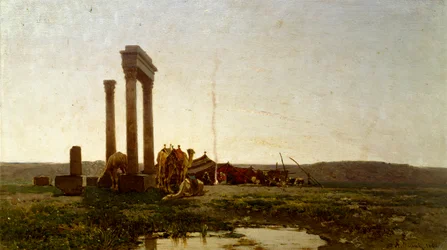 Classical Ruins in Desert