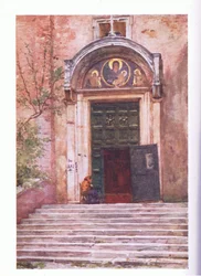 Entrance to Ara Coeli, from the Forum, from Rome