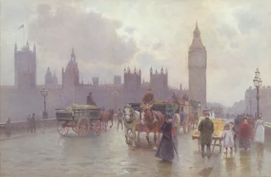 The Houses of Parliament from Westminster Bridge, c.1900