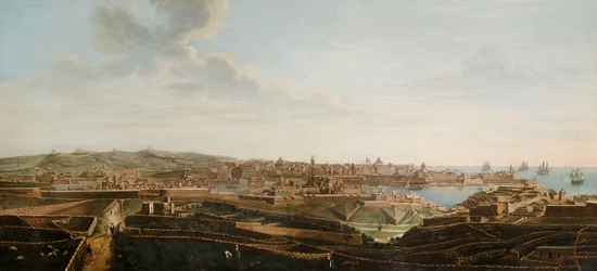 One of a set of seven views of Valletta, Malta and its environs, c.1753