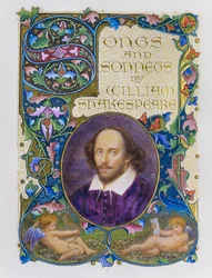 Book Frontispiece with Fine Color Portrait of William Shakespeare by Artist Alberto Sangorski