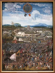 The Battle of Alexander. The Victory of Alexander III of Macedonian Over Darius III Codoman, King of Persians to Issos in 333 BC. Painting by Albrecht Altdorfer