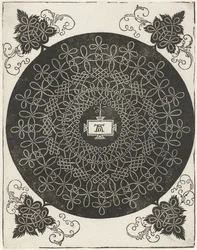Embroidery Sample with Rectangular Shield