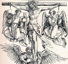 Christ on the Cross with Three Angels