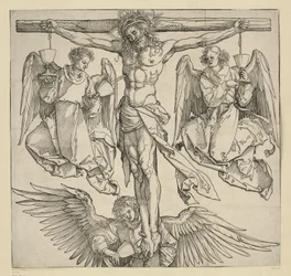 Christ on the Cross with Three Angels