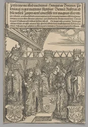Congress and Double Betrothal in Vienna, Plate 23 from Historical Scenes from the Life of Emperor Maximilian I from the Triumphal Arch