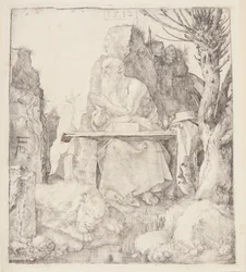 St. Jerome by a Pollarded Willow