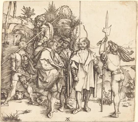 Five Soldiers and a Turk on Horseback