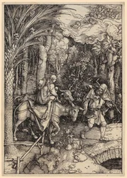 Flight into Egypt, Plate 14 from the Series "The Life of Mary"