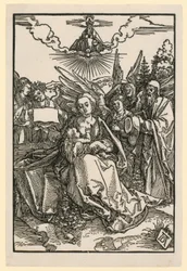 Holy Family with Five Angels