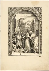 Joachim and St. Anne Meet at the Golden Gate, from The Life of the Virgin