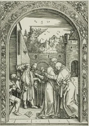 Joachim and St. Anne Meet at the Golden Gate, from The Life of the Virgin