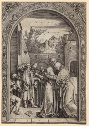 Joachim and Anna beneath the Golden Gate, plate 4 from the series “The Life of the Virgin”