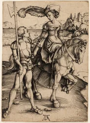 Lady on Horseback and Landsknecht