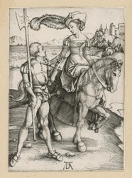 Landsknecht and Young Lady on Horseback