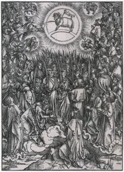 Song of the Chosen in Heaven / Adoration of the Lamb, XII. Figure, Plate 14 from the series "The Apocalypse"