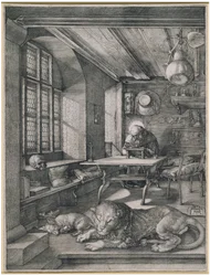 Saint Jerome in his Study