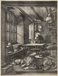 Saint Jerome in his Study