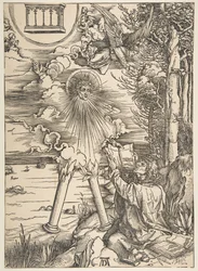 Saint John Swallowing the Book, from The Apocalypse, Latin Edition