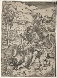 Samson Killing the Lion
