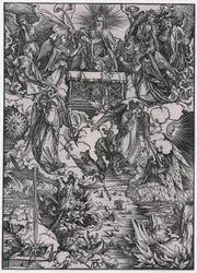 Seven Trumpeting Angels, Figure VI, Plate 8 from the series “The Apocalypse”