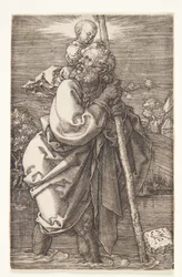 St. Christopher facing to the left