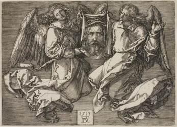 Sudarium Displayed by Two Angels