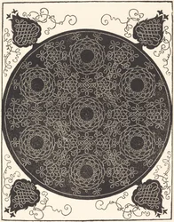 The Fourth Knot combining seven circular groups of knots with black centers, probably 1506-1507.