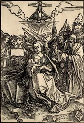 The Holy Family with Five Angels