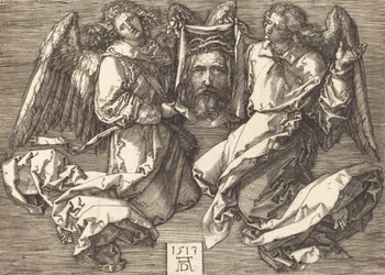 The Sudarium Held by Two Angels